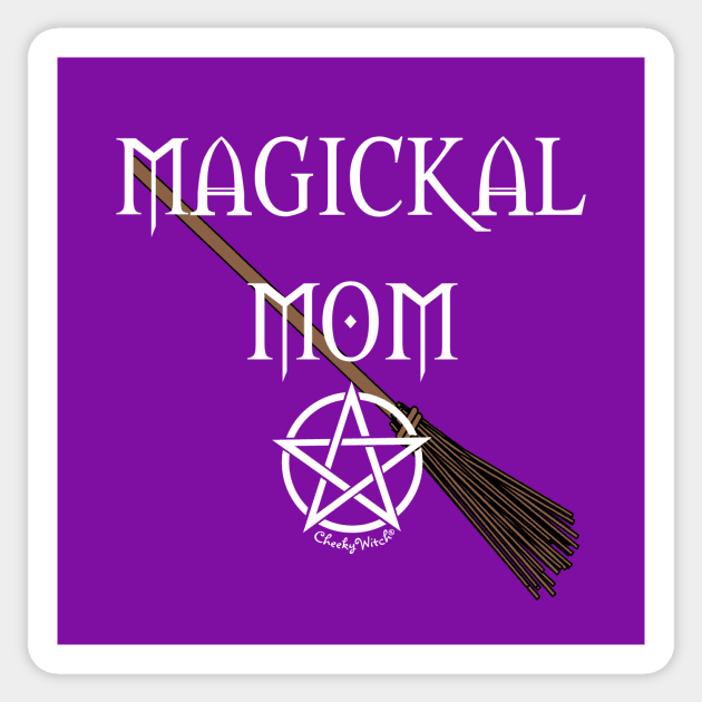 Magickal Mom Pentacle Broomstick Cheeky Witch® Sticker by Cheeky Witch